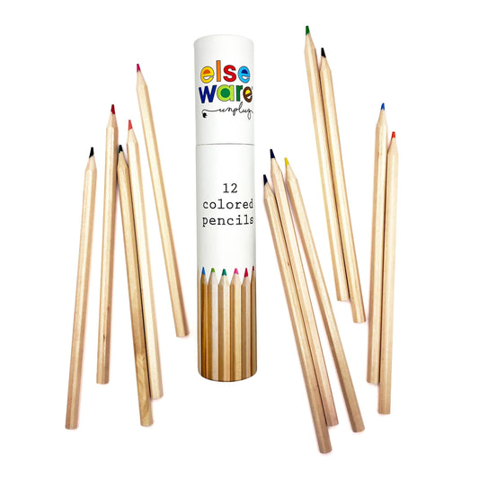 Colored Pencils - Tall & Travel Size - 12 Colors: Tall (7")